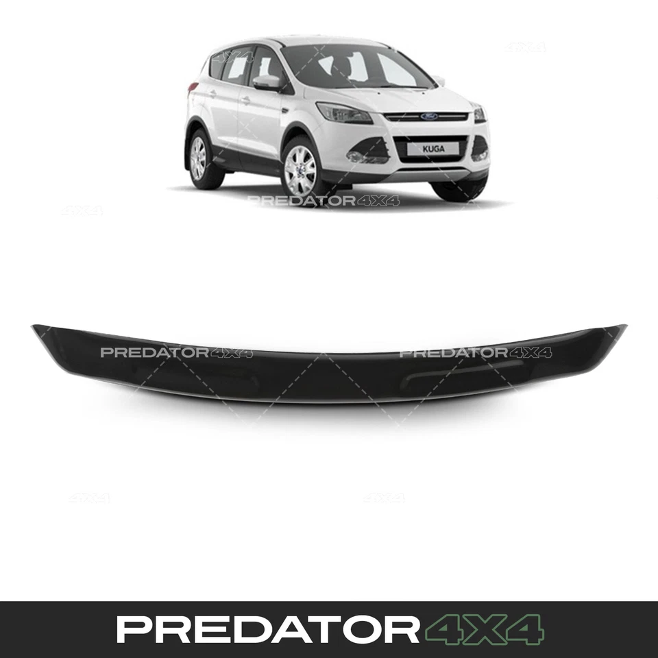 GLOSS BLACK FRONT BUMPER BONNET GUARD PROTECTOR FOR FORD KUGA MK2 2012-2016