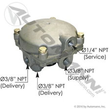 R-6 Relay Valve  (Replaces Bendix / Midland 279180) H-30279