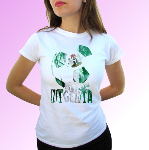 Nigeria football flag white t shirt design soccer world cup top tee all sizes - 第 3/5 張圖片