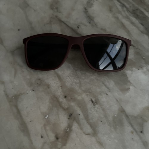 Emporio Armani 0EA4058 525187 Rubber Bordeaux Rectangle Sunglasses - Picture 10 of 12