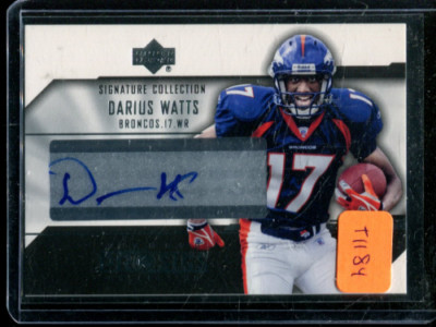 B4397- 2004 UD Diamond Pro Sigs Autogramm Sammlung # Scdw Darius Watts Sp Auto