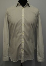 SW967 DKNY MEN'S WHITE LONG SLEEVE SHIRT COLLAR 16"