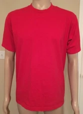 Vintage 80s 90s Pro Club Blank T Shirt Red USA Made Fabric Heavyweight Large
