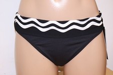 New La Blanca Swimsuit Bikini Bottom BLK White Banded
