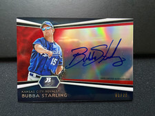 2012 Bowman Platinum Prospect Autographs Red Refractors #BS Bubba Starling /25