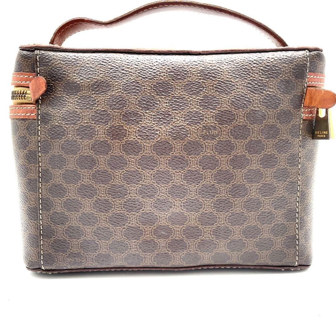 【CELINE】vintage celine macadam triomphe vanity★ショルダー Celine Vanity Macadam Triomphe Pvc Gold Hardware Brown | eBay