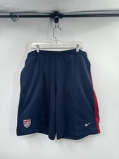 Nike Team USA Vintage Men  s XL Soccer Shorts Blue Red Y2K Retro Sportswear