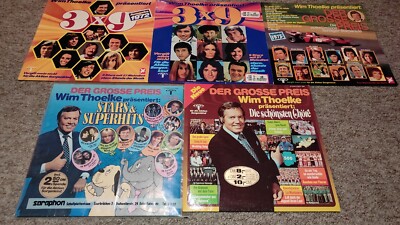 5x Wim Thoelke Superhits & Stars Schallplatten, gebraucht