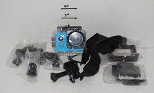 Action Cam Digital Camera Camcorder 720p HD Video Waterproof Tested Works Blue