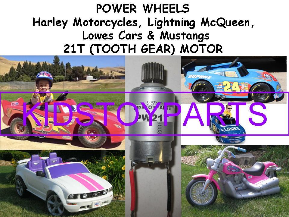 2X FASTER 12 Volt FITS Power Wheels 7R Motor 15T 19T 21T HARLEY eBay