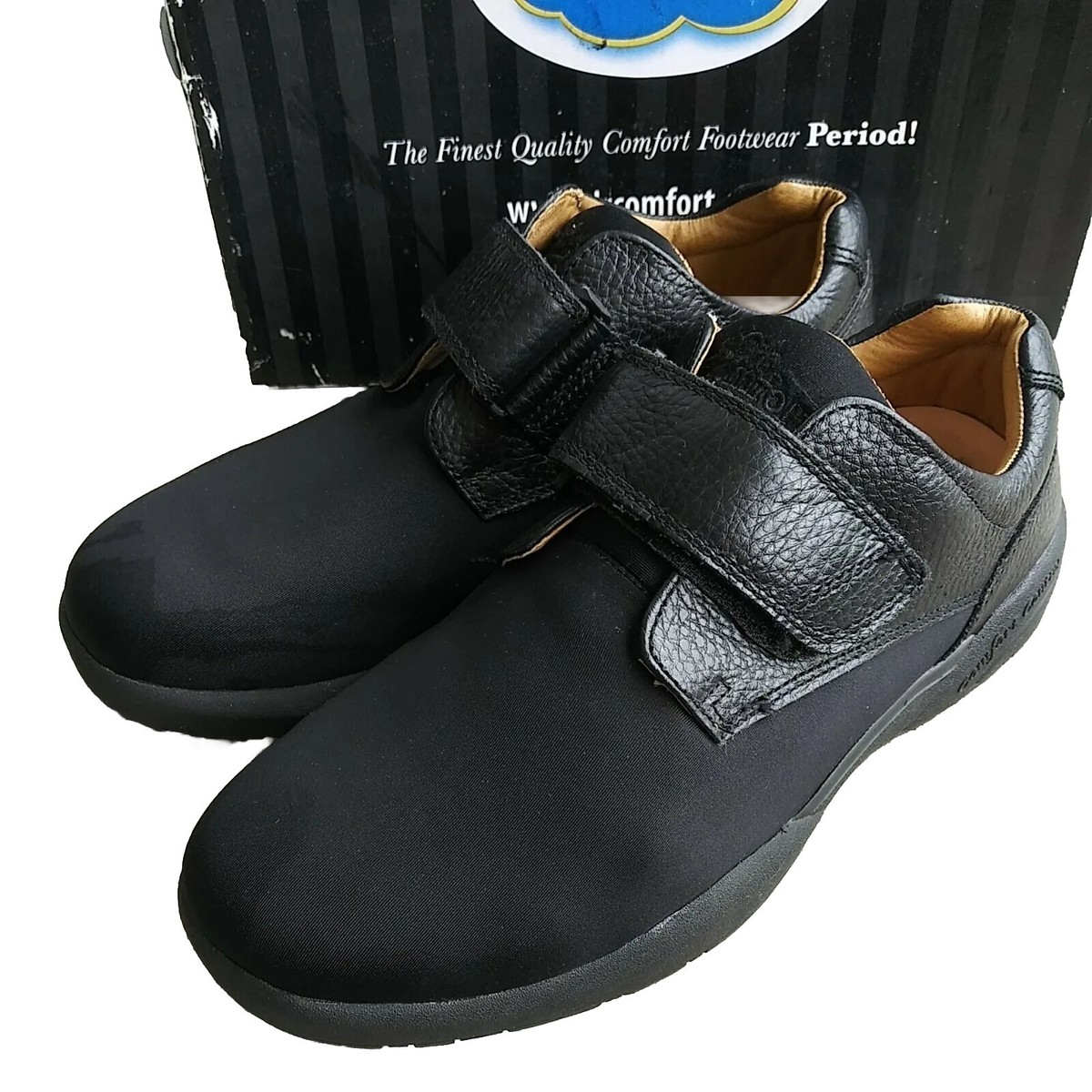 Dr. Comfort (BRIAN ) Mens Casual LYCRA/LEATHER Shoe BLACK 12 