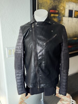 ジャケット・アウター archive ARMANI EXCHANGE Leather Jacket A/X ARMANI EXCHANGE Black Lamb Leather Jacket Men's Medium | eBay