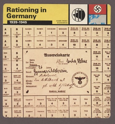 Rationing in Germany Edito Service Card Second World War II Economics ...