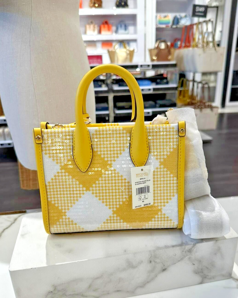 YFm&m's 黄色 Michael Kors Mirella Lady Extra Small XS Mini Shopper