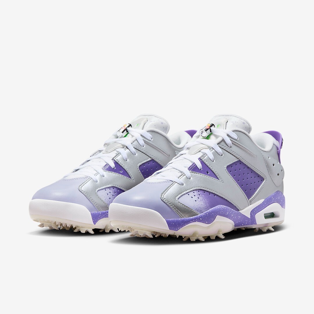 シューズ(男性用) NIKE Jordan 6 Low Golf Silver Purple Nike Air Jordan VI 6 Low Golf size 13. U.S. Open Airbrush. Silver