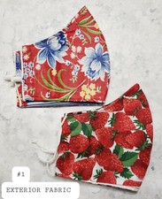 2-Pack Fitted Face Covering, Reversible, Adjustable,  Breathable, Size-Small