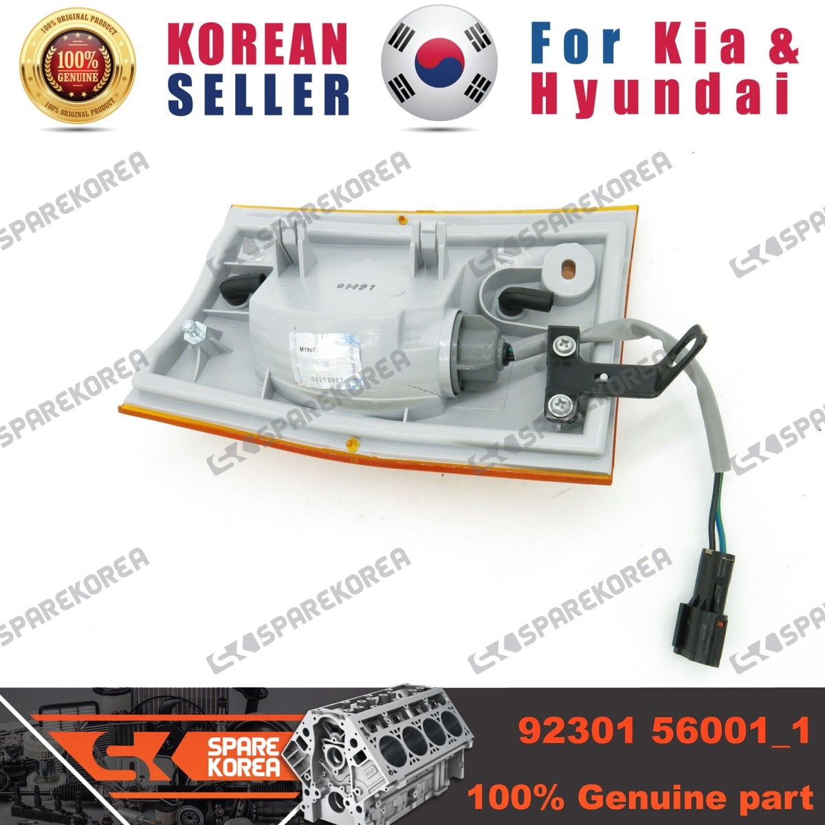 Genuine/OEM 9230156001 LAMP-FRONT TURN SIGNAL,LH for Hyundai G80