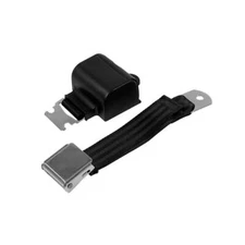 CJ Classics Retractable Lap Seat Belt Black W/ Chrome Lift Latch Mustang Coup...