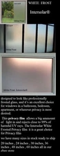 White Frost Privacy window film Made in usa   20 inch x 10 ft
