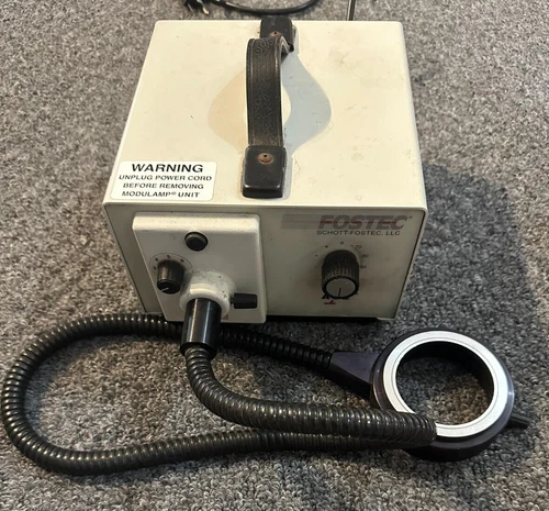 Fostec 20520 Ace I Eke Fiber Optic Light Source Illuminator w/ Illuminator Ring