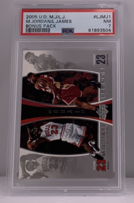 2005 Upper Deck #LJMJ1 Lebron James Michael Jordan PSA 7 Graded