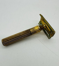 Vintage Brass Gillette Safety Razor Made in USA