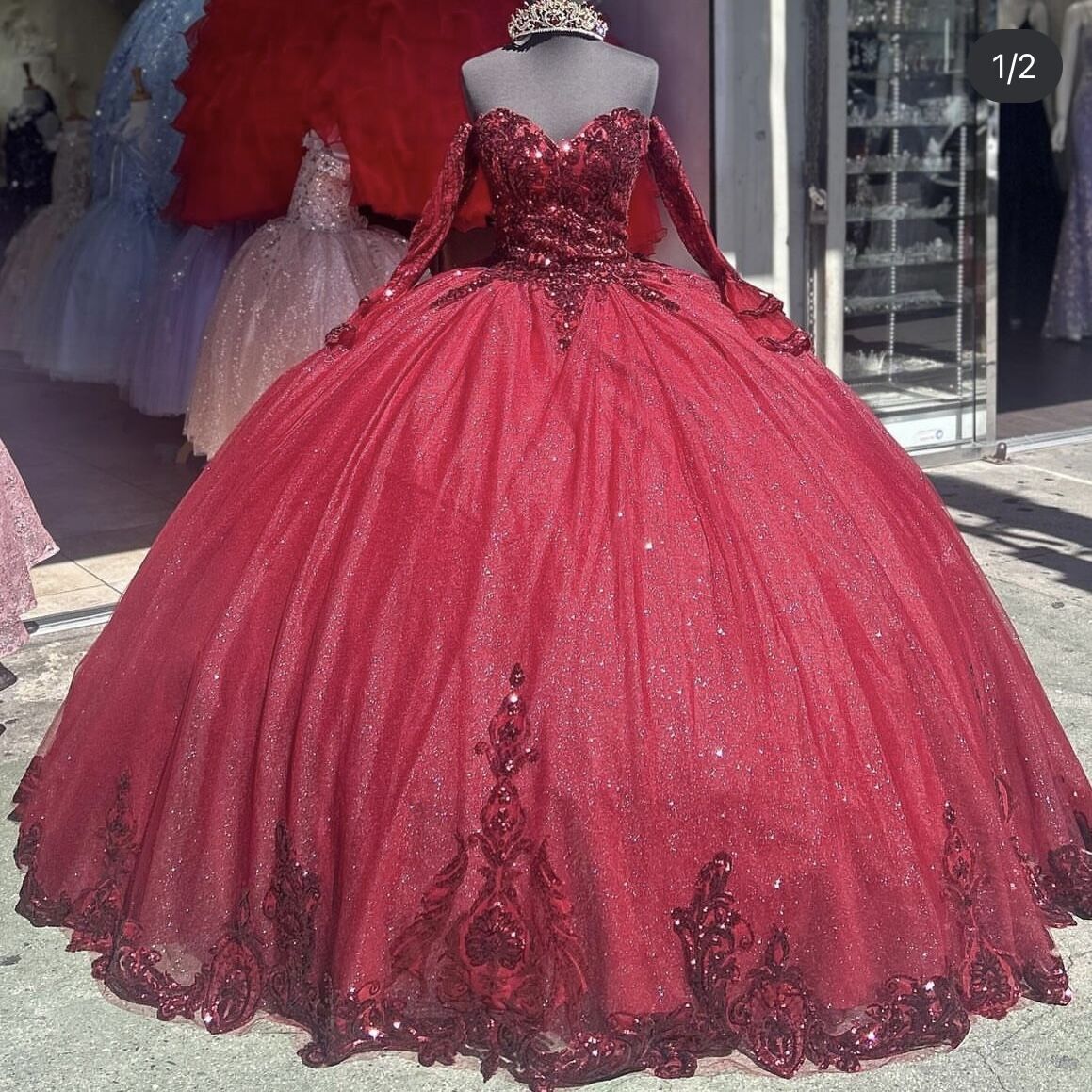 Burgundy Quinceanera Dresses Velvet Off Shoulder Beaded Party Prom Ball  Gowns | eBay