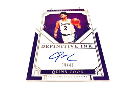 Quinn Cook 2021 Panini National Treasures Silver Definitive Ink Autograph #/49
