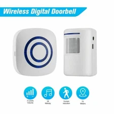 Wireless Motion Sensor Detector Alarm Infrared Home Security Alert Doorbell RK
