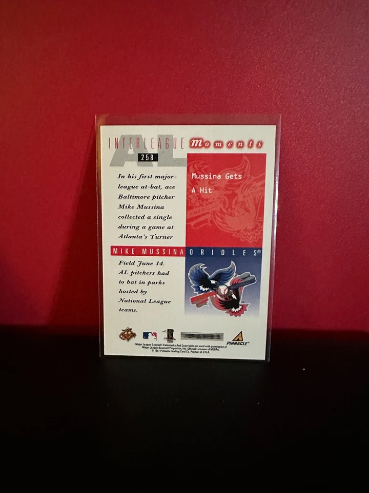 1998 Score Baltimore Orioles Interleague Moments #258 Mike Mussina - Image 2 of 2