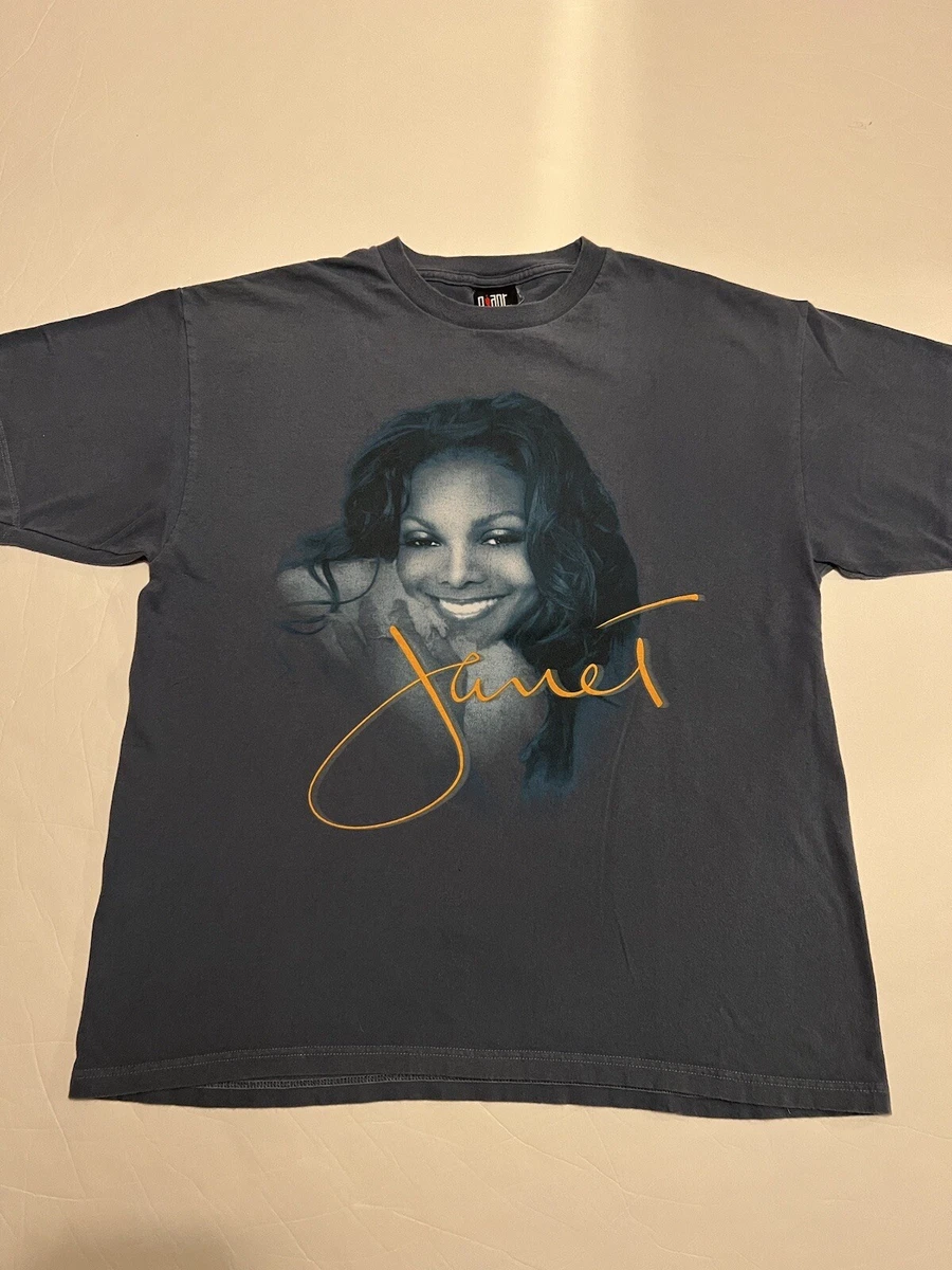 Vintage Janet Jackson Janet 2001 All For You Tour T Shirt Size XL Giant Tag