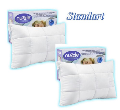 #ad #ad Nuzzle Cooling Adjustable Pillow for Side Standard SIze Set of 2 White $75.97