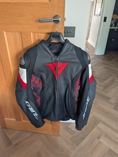 Dianese Avro 5 Leather Motorcycle Jacket Men's Size 46/56