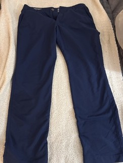 Pantalones de golf Under Armour para hombre 36/32 azul marino rendimiento pierna recta elásticos