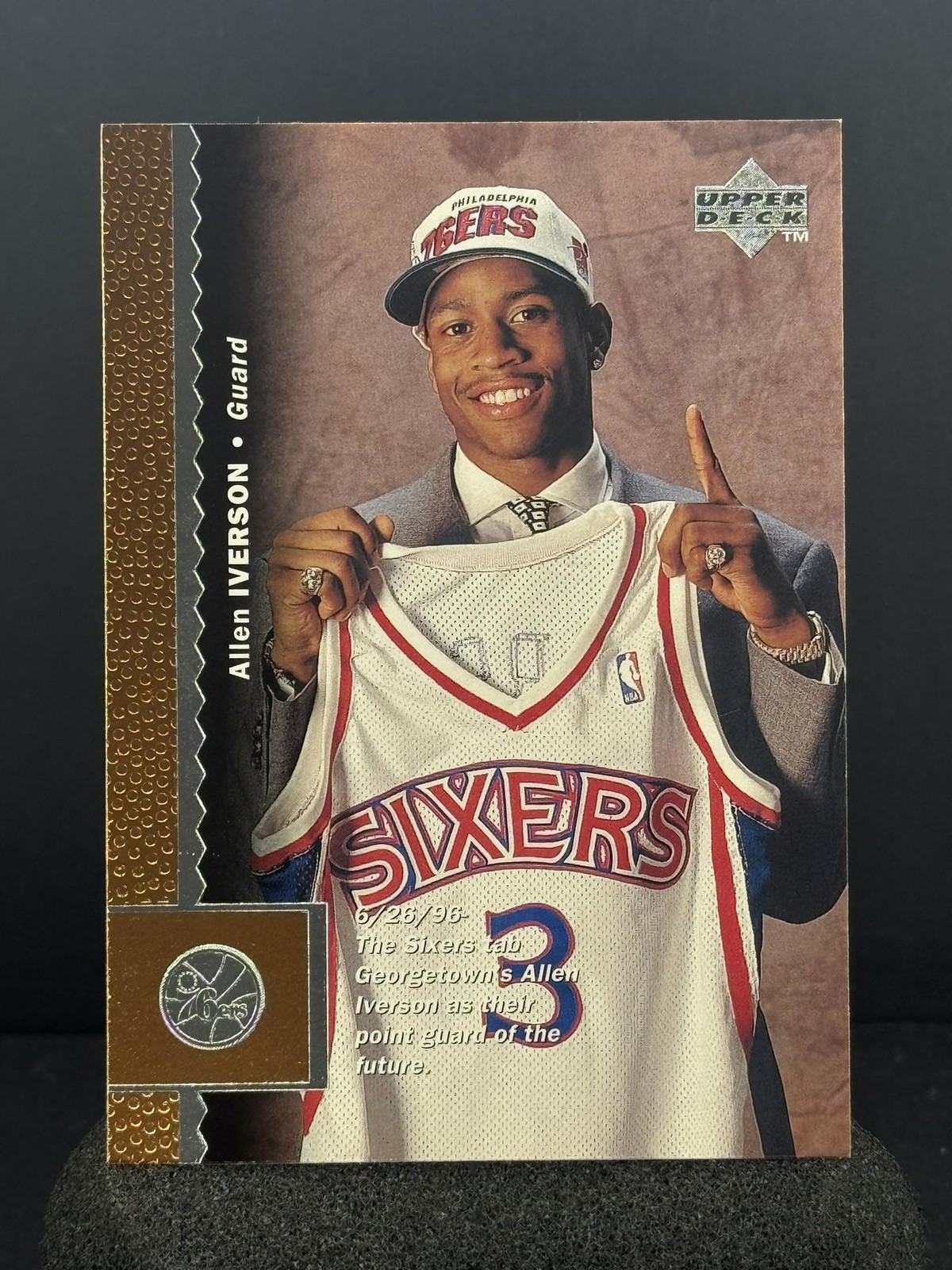Allen Iverson Rookie 1996-97 Upper Deck #91 RC Philadelphia 76ers