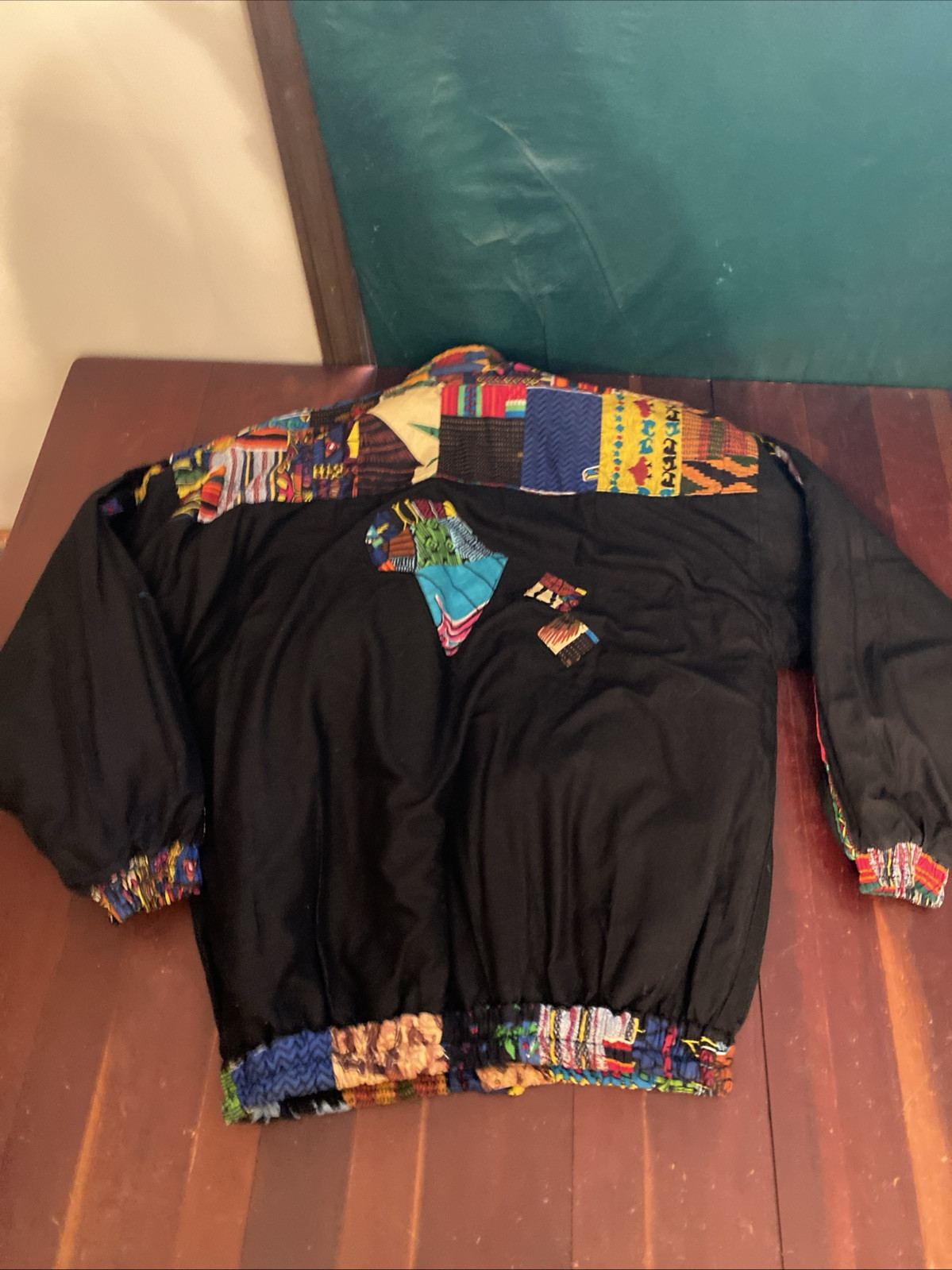 Reversible Patchwork Bomber/Puffer Jacket African… - image 24