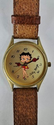 Betty Boop Vintage 1989 Ladies Watch Bright ideas Pig Skin Band, Swiss MOVT