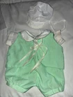 Vintage Cabbage Patch Kids/Doll Clothes  Green Preemie Outfit (300)