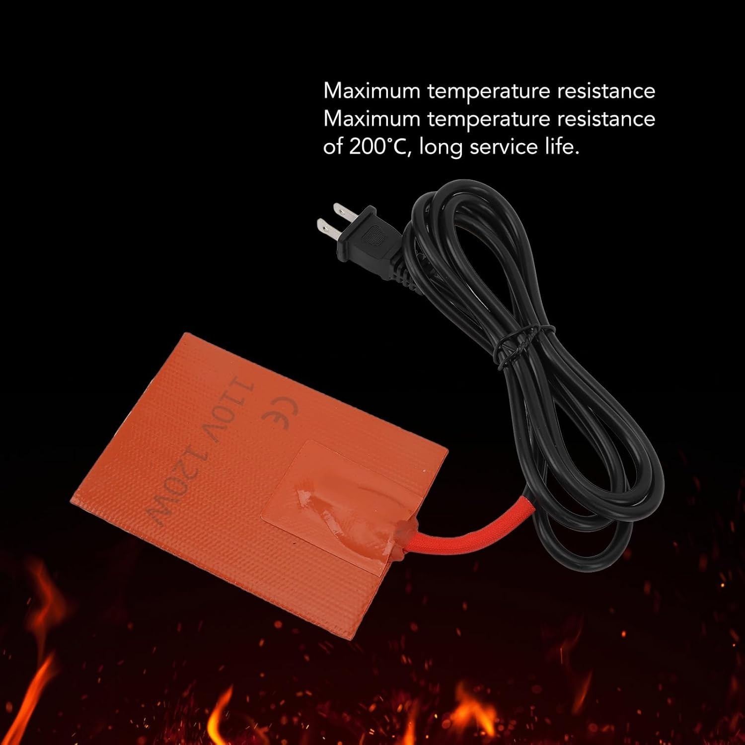 Silicone Heating Pad, Silicone Rubber Heater for Industrial Equipment 110V 250W