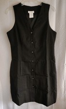VTG Worthington Petite Sleeveless Lined Button Up Pencil Dress 10P 80s 90s 