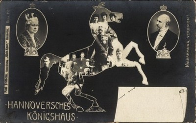 Passepartout Ak Hannoversches Königshaus, König Georg V., Marie... - 5075162