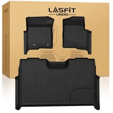  Floor Mats for 1) F-150 SuperCrew| 11-14 | 2Rows with Flow-Through Console
