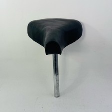 Vintage Schwinn Approved Bicycle Saddle Seat Black Springs Seatpost Cruiser B01