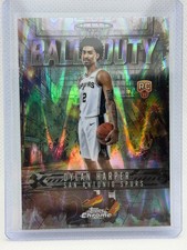 Topps Chrome 2025-26 Dylan Harper Spurs Ball of Duty Raywave Refractor RC BD-22