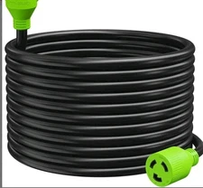 Power/Extension Cord, 50 Feet , Male TT-30P 30 Amp/Female L5-30R 30 Amp
