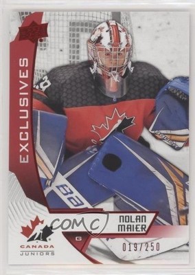 2019 Upper Deck Team Canada Juniors Exclusives 19/250 Nolan Maier #84 0wp8