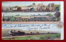 Vintage 1905 Colour Postcard - LNWR Trains 1837 & 1904 #4