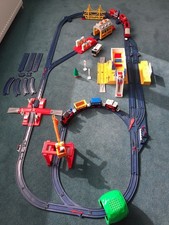 Vintage Tomy Train set (compatible Thomas) working trains, crane and station