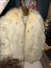 Arctic fox fur coat 