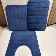 Memory Foam Bath Mat Set 3 Pieces- Super Soft Absorbent Quick Dry Bathroom